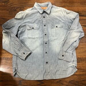 Lucky Brand Light Blue Chambray Button-Down Shirt